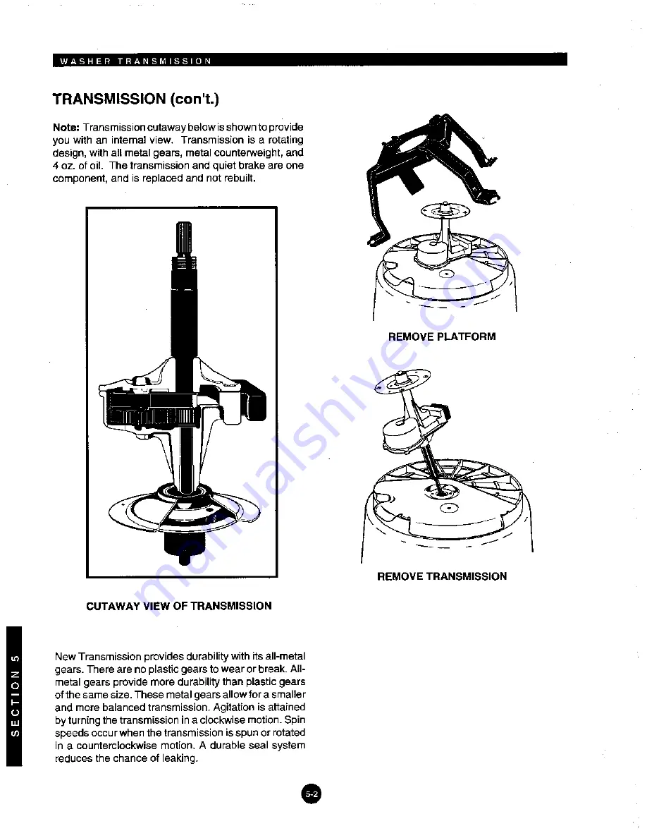 GE Consumer & Industrial Single Speed Front Service Full Size Washer Technician Manual Download Page 48