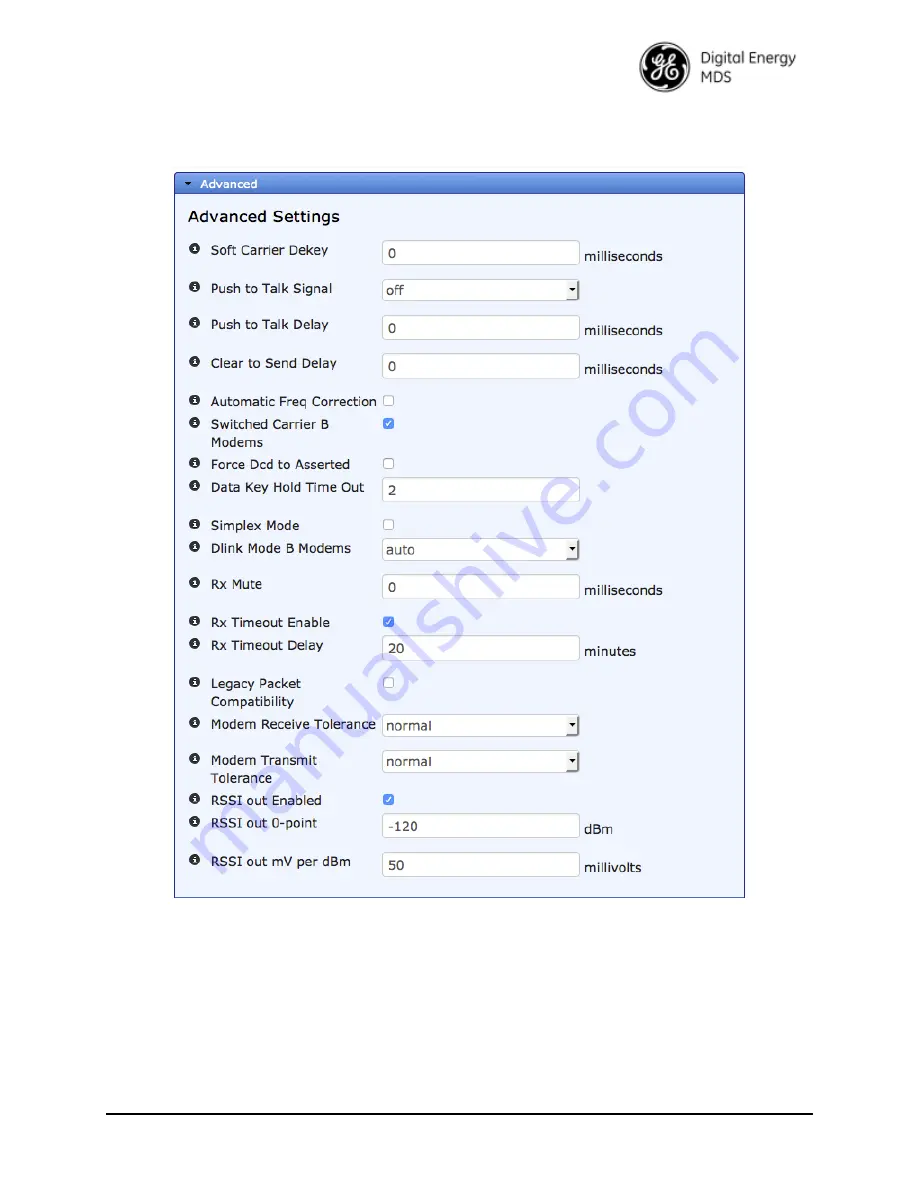 GE Grid Solutions MDS Master Station Скачать руководство пользователя страница 61