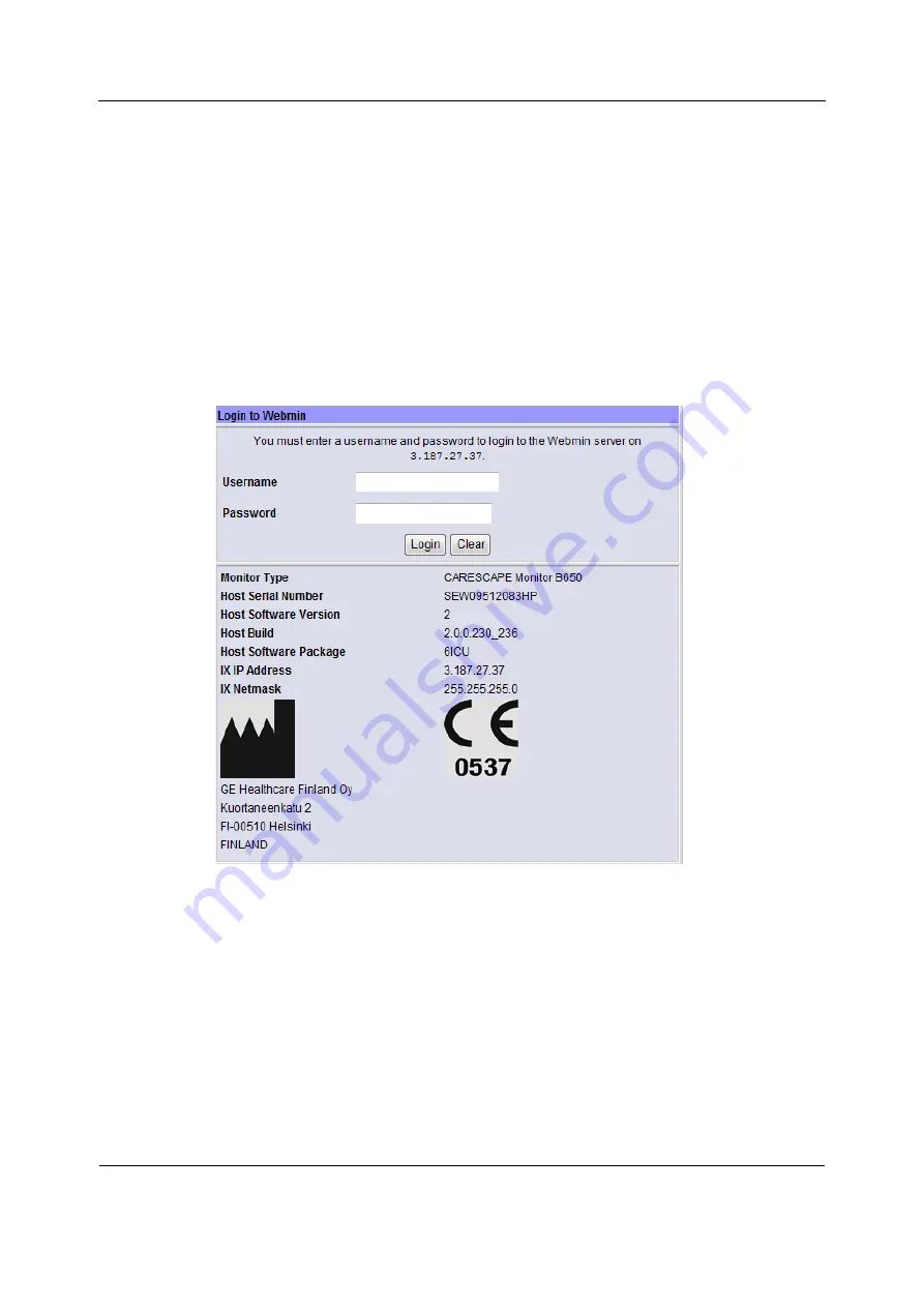 GE HEALTHCARE CARESCAPE Monitor B650 Technical Manual Download Page 49