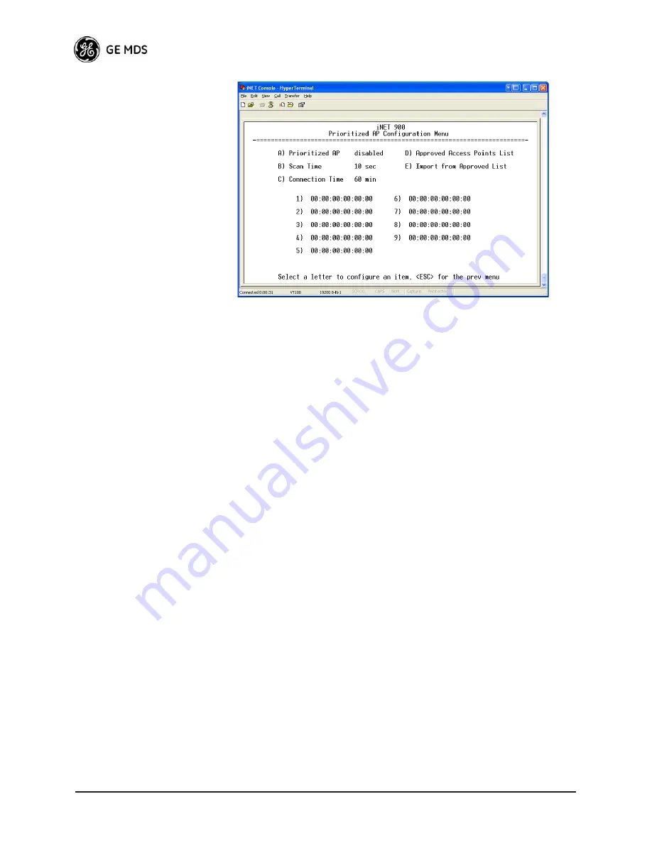 GE MDS MDS iNET 900 Reference Manual Download Page 60