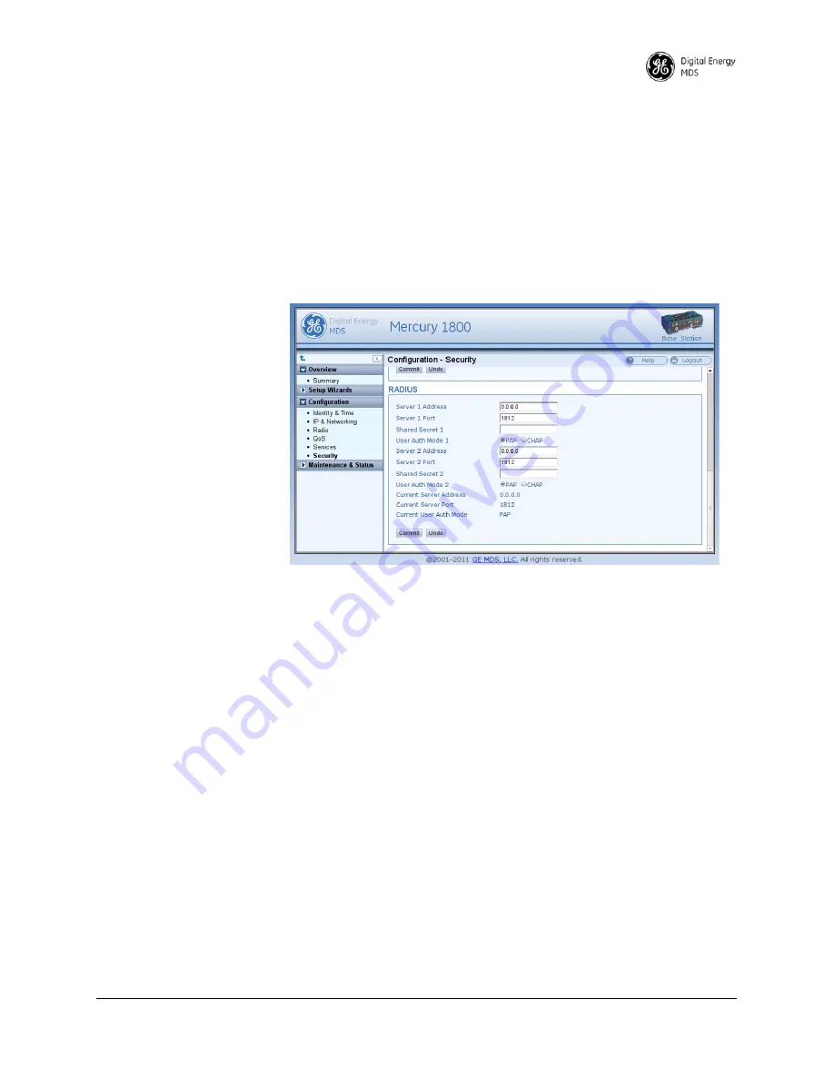 GE MDS Mercury 5800 BS Technical Manual Download Page 49