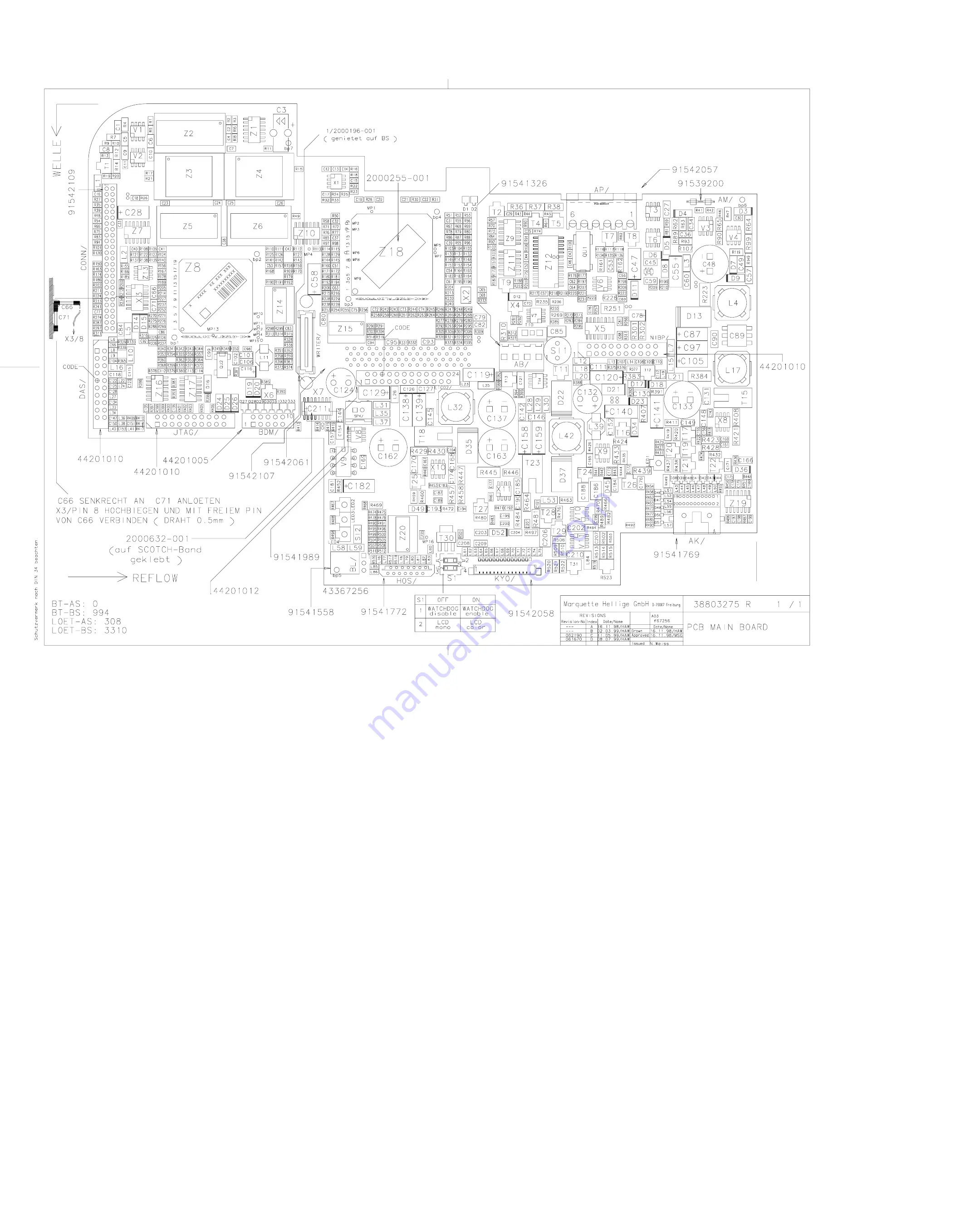 GE Medical Systems marquette Dash 2000 Service Manual Download Page 173