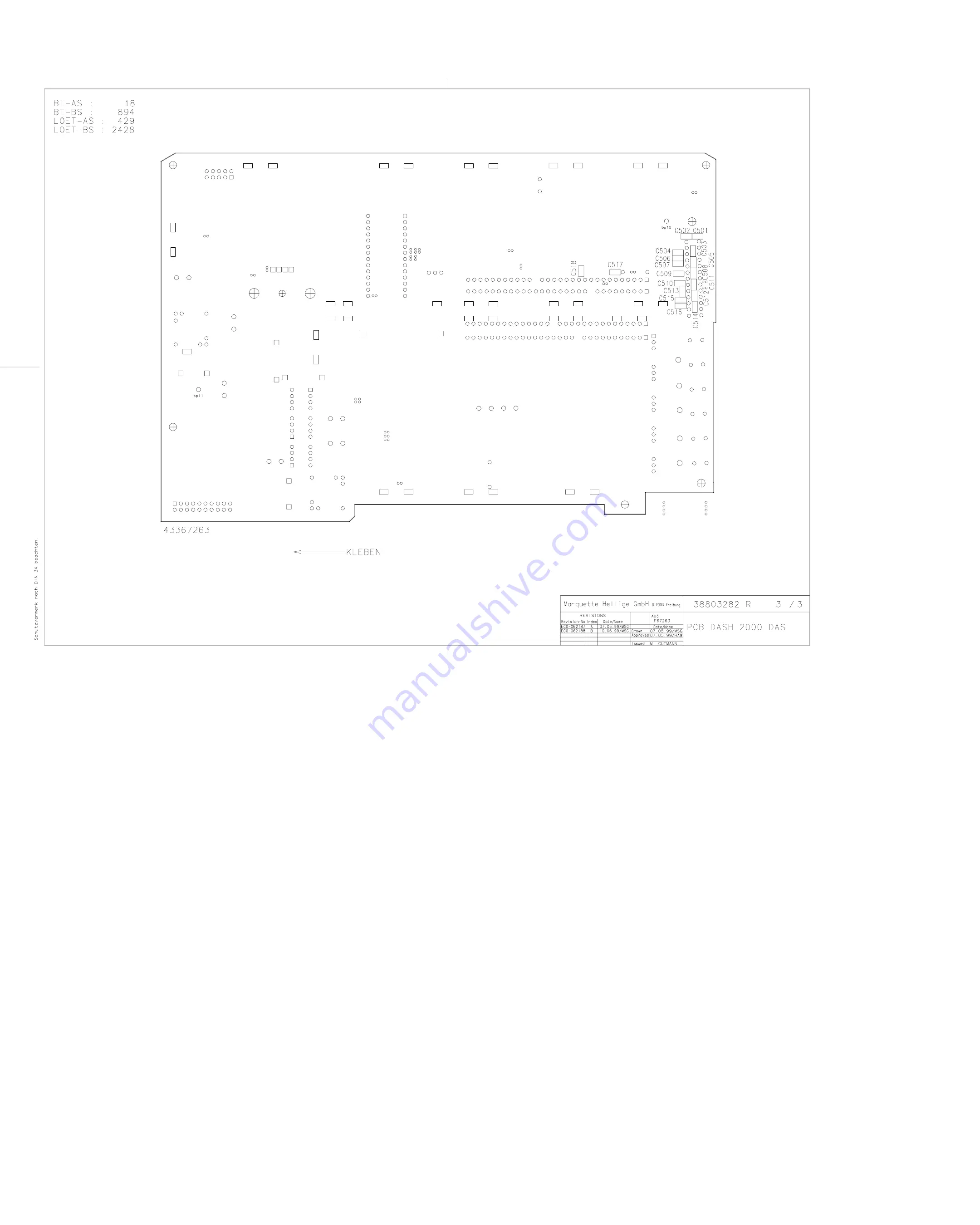 GE Medical Systems marquette Dash 2000 Service Manual Download Page 198