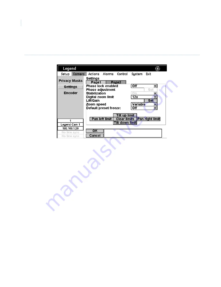 GE Security Legend IP User Manual Download Page 62