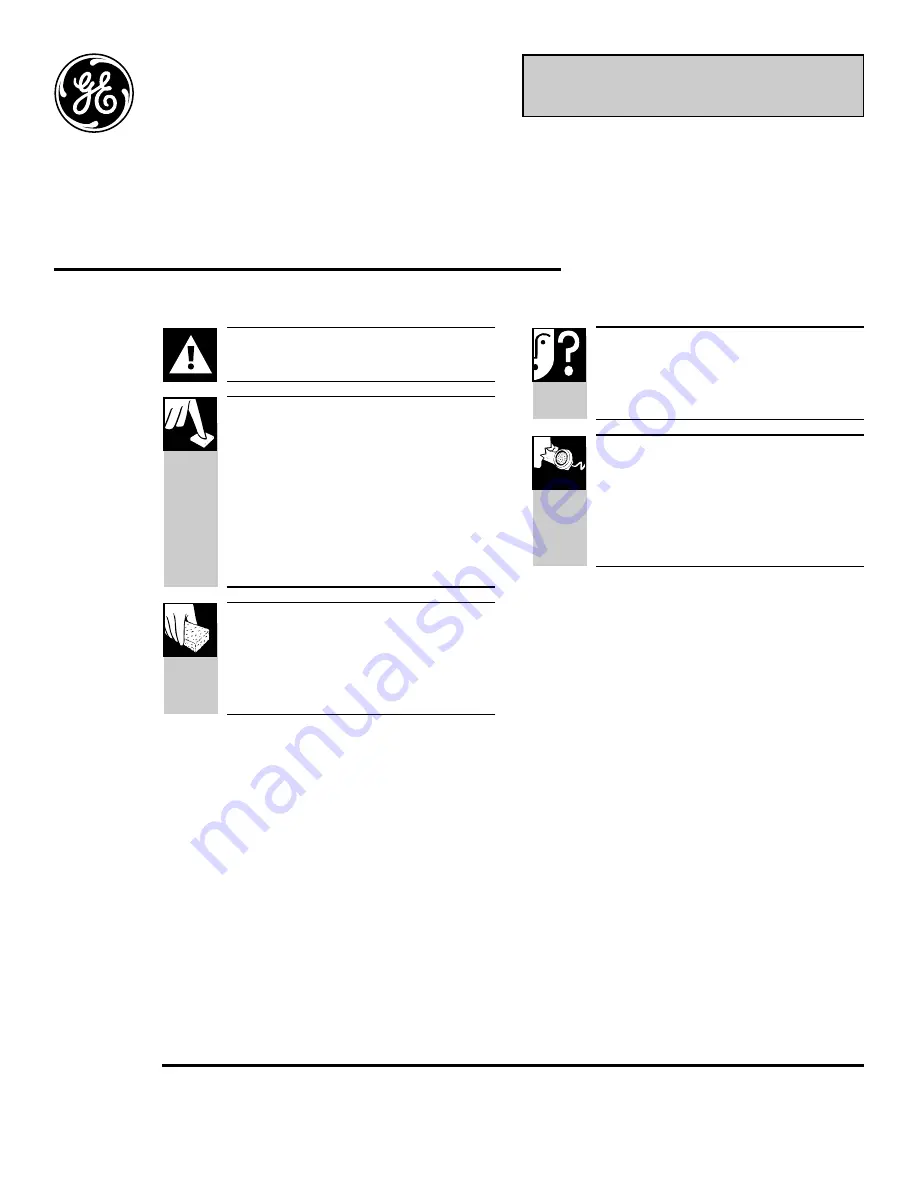 GE 164D2966P161-1 Use And Care Manual Download Page 1