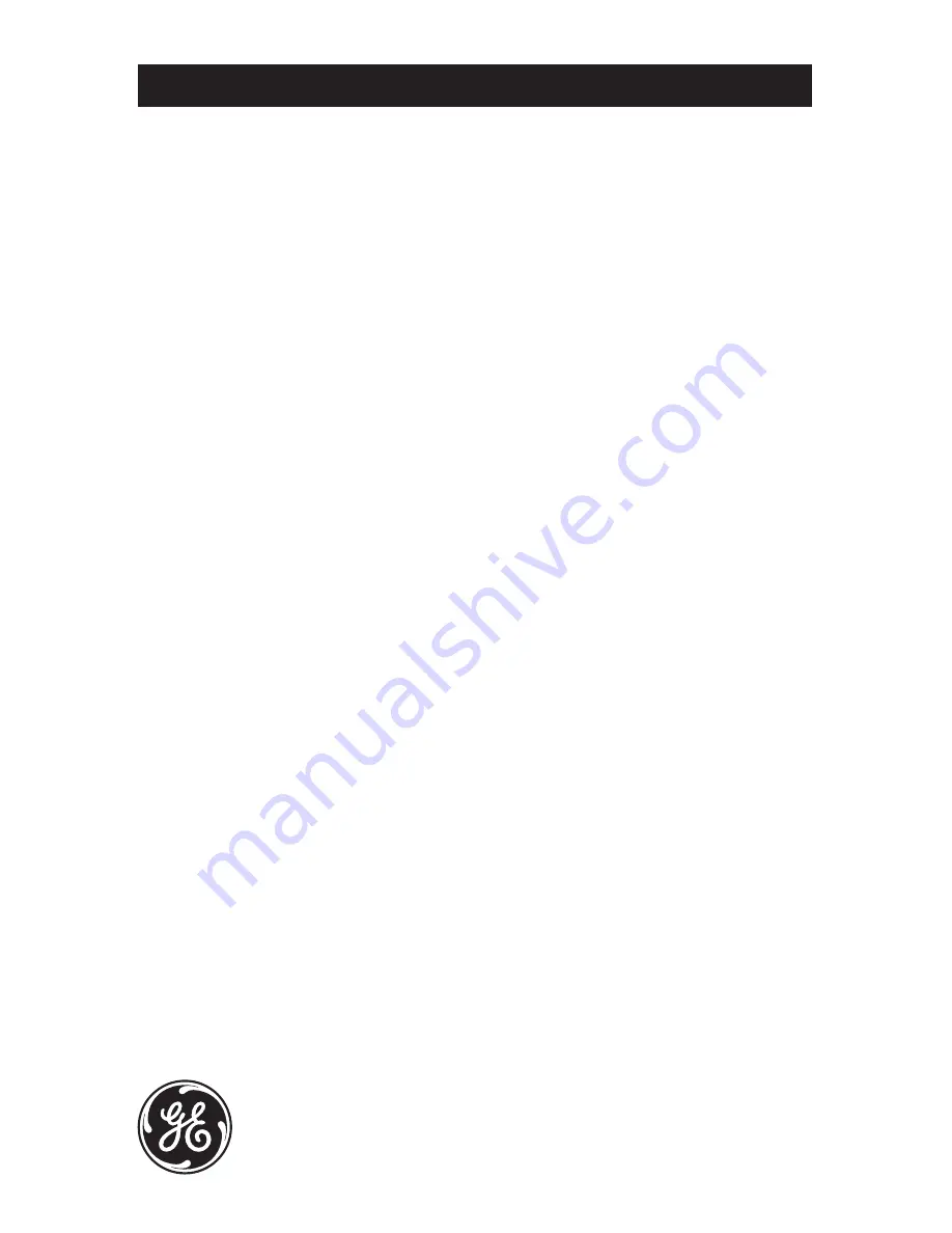 GE 169096 Owner'S Manual Download Page 10