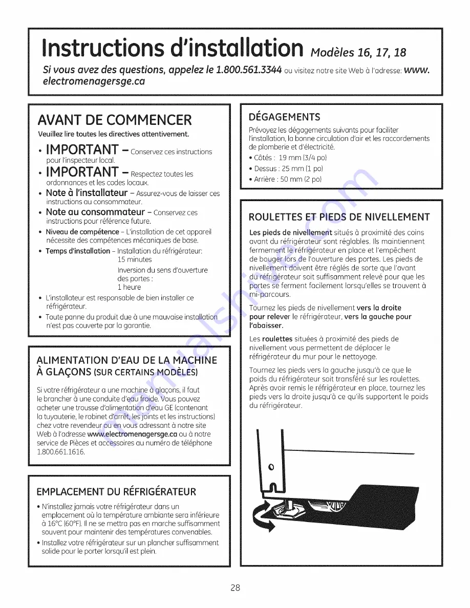 GE 197D8622P005 Owner'S Manual Download Page 28