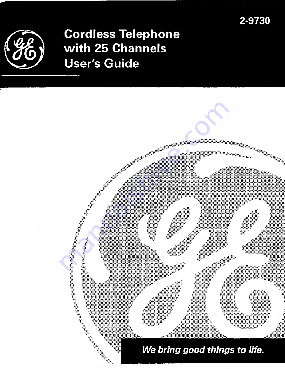 GE 2-9730 User Manual Download Page 1