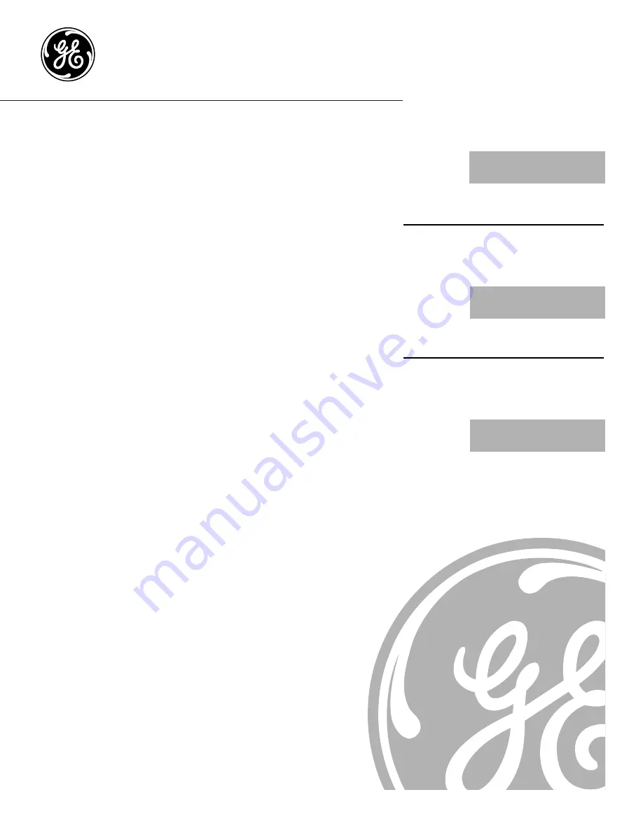 GE 22 Series Owner'S Manual & Installation Instructions Download Page 1