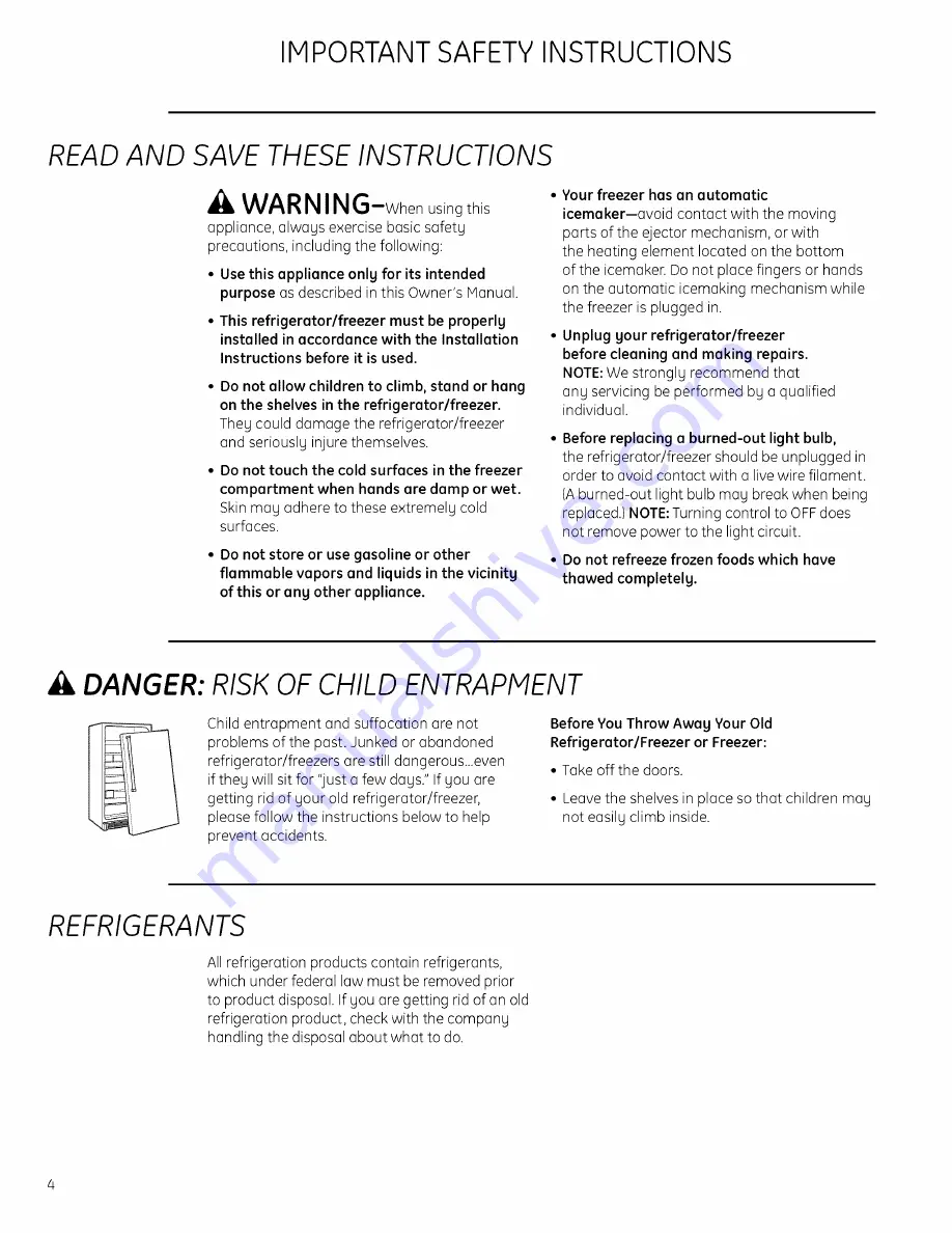 GE 22402602P001 Owner'S Manual Download Page 4