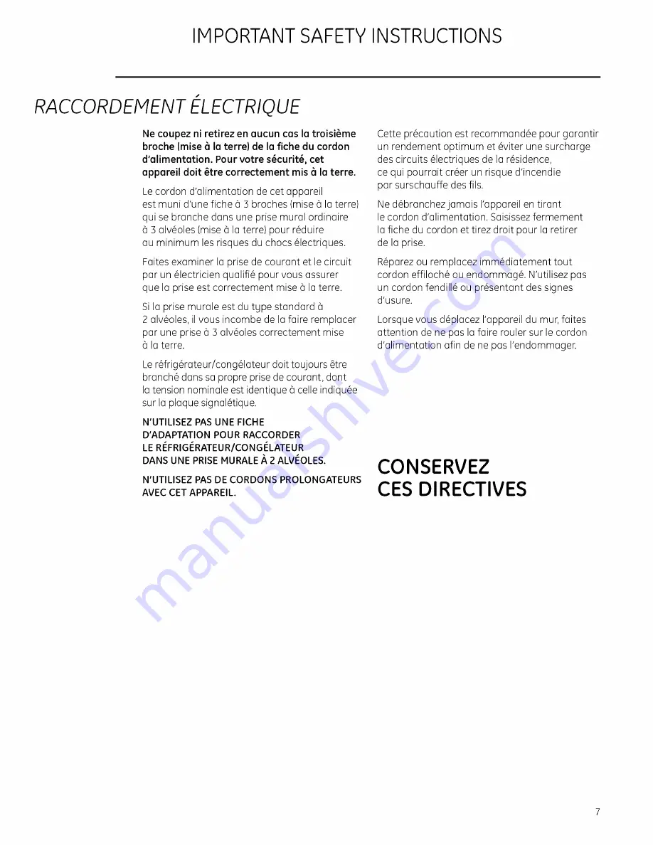 GE 22402602P001 Owner'S Manual Download Page 7