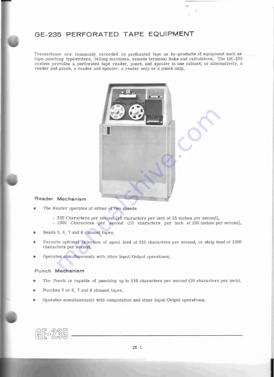 GE 235 System Manual Download Page 76