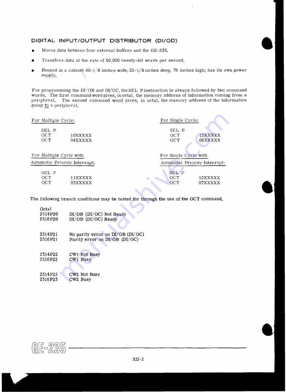 GE 235 System Manual Download Page 92