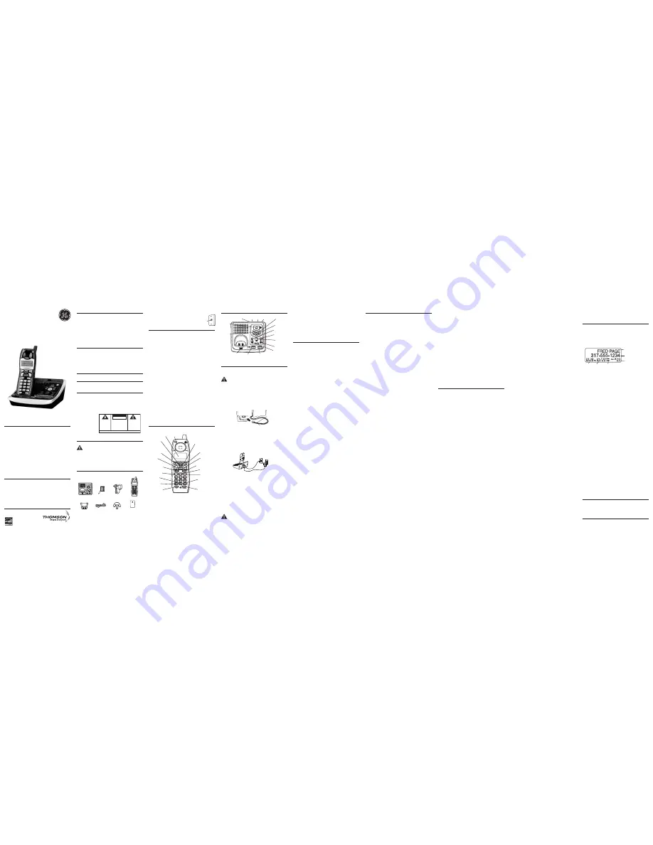 GE 25952XX2 User Manual Download Page 1