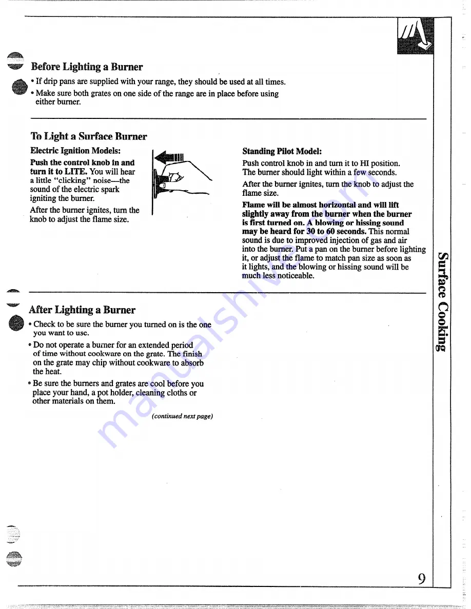 GE 49-8338 Use And Care & Installation Manual Download Page 9