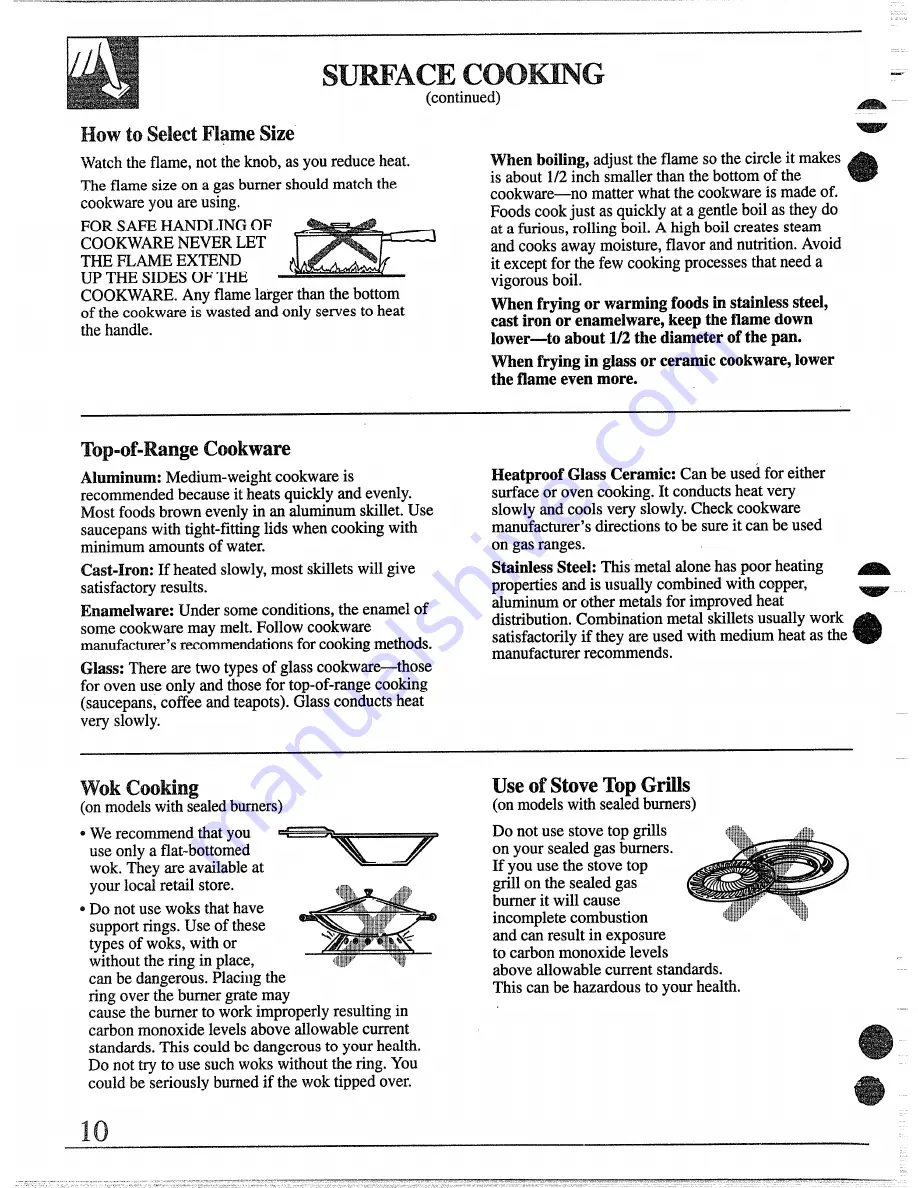 GE 49-8338 Use And Care & Installation Manual Download Page 10