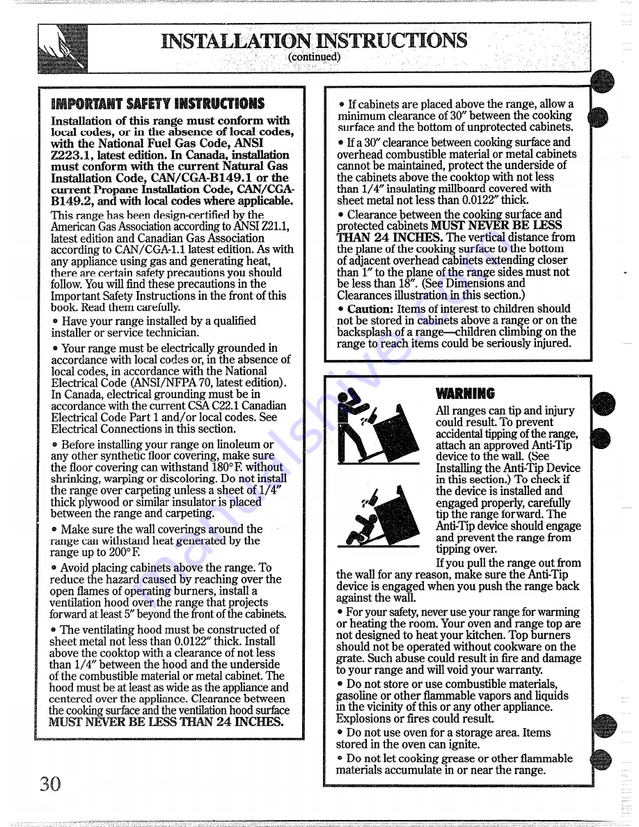 GE 49-8338 Use And Care & Installation Manual Download Page 31