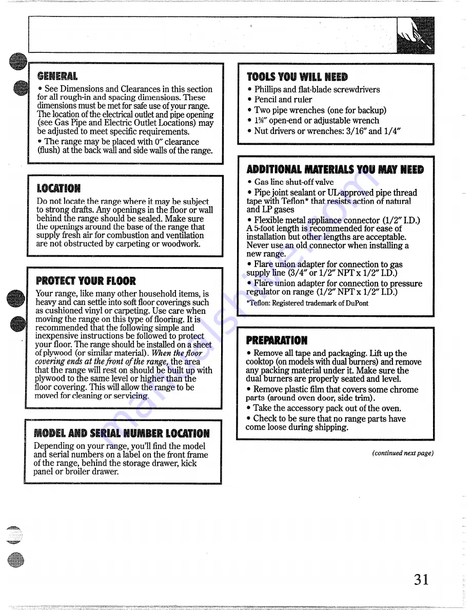 GE 49-8338 Use And Care & Installation Manual Download Page 32