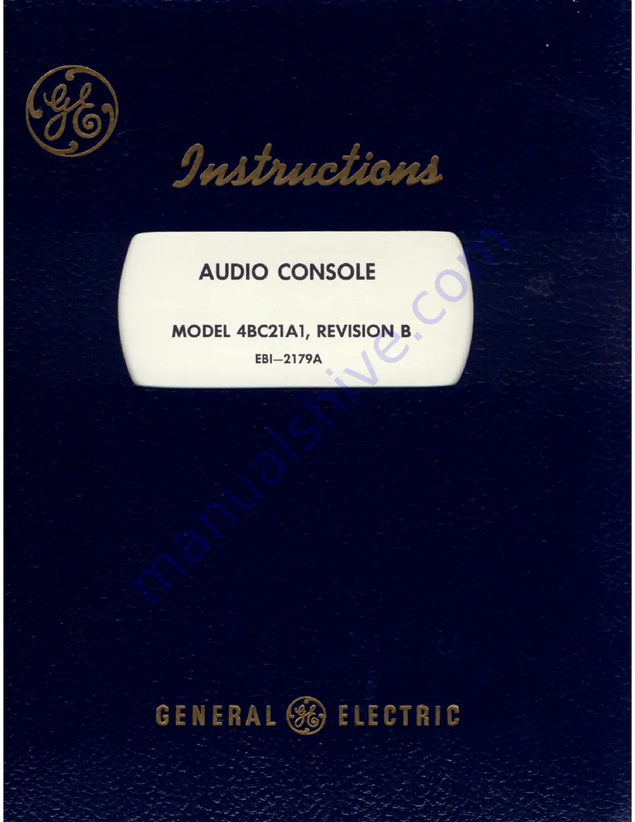 GE 4BC21A1 Instructions Manual Download Page 1