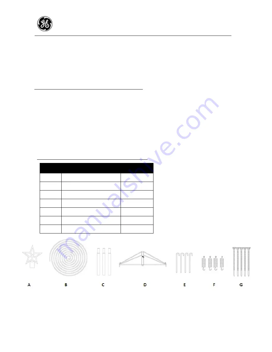 GE 82009LO Assembly Manual Download Page 1