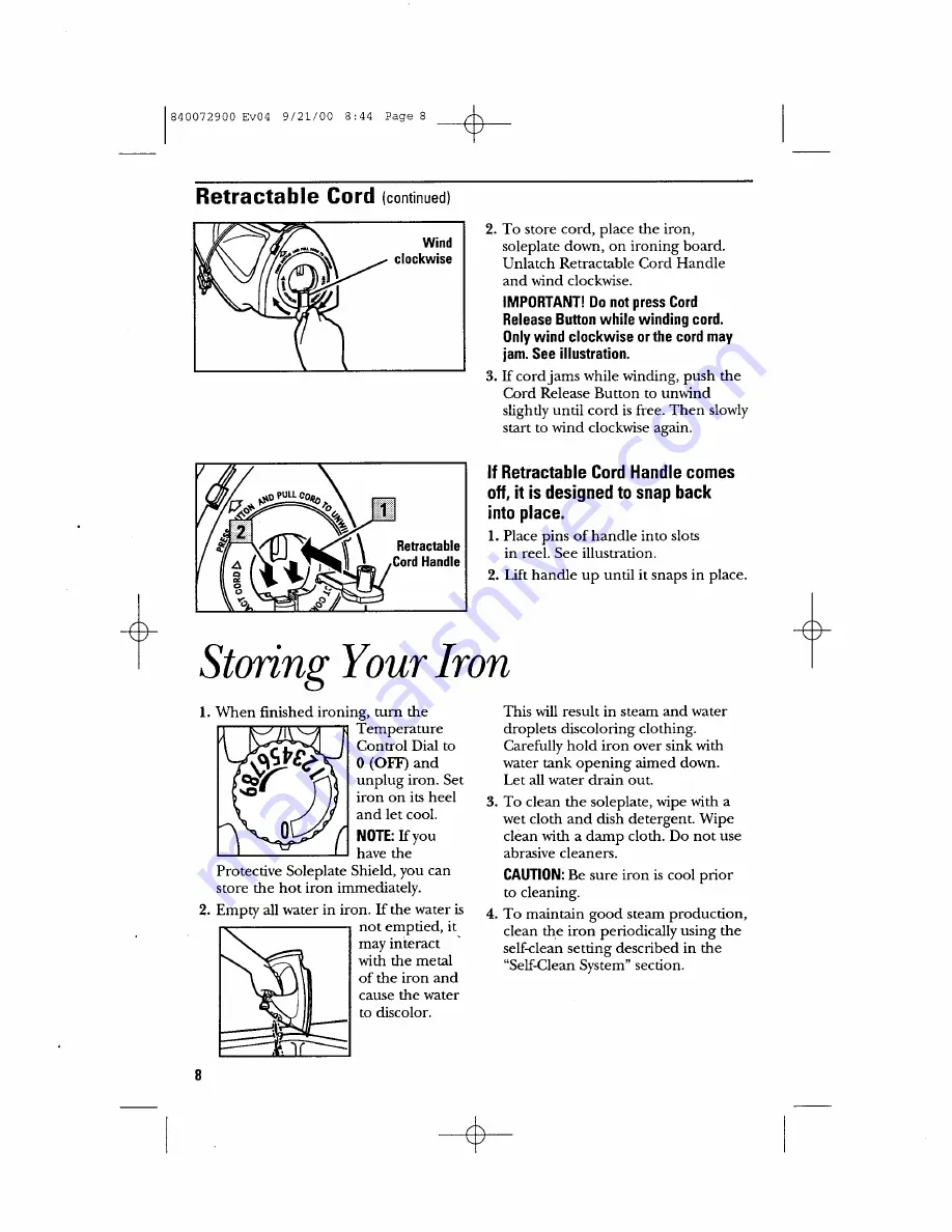 GE 840072900 Owner'S Manual Download Page 8