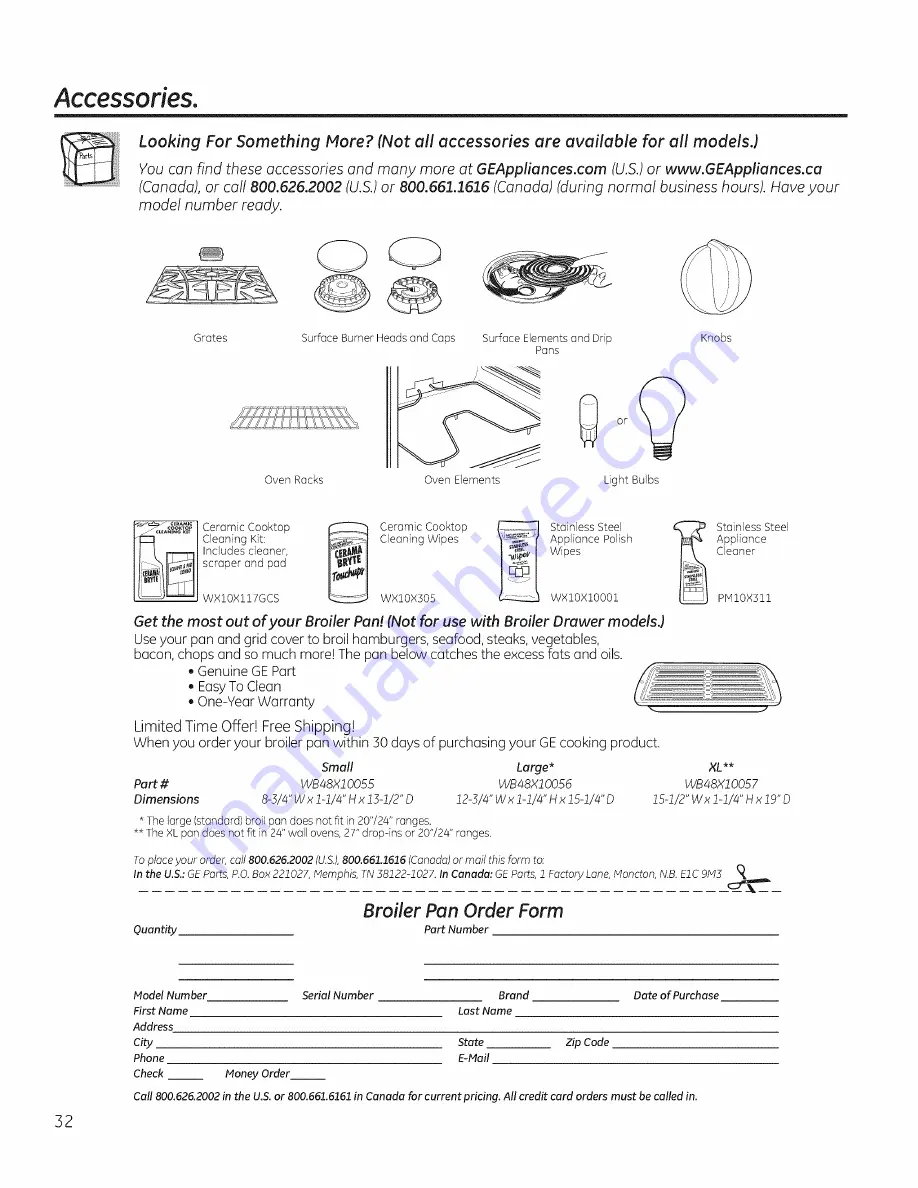 GE ABS45DF1BS Owner'S Manual Download Page 32