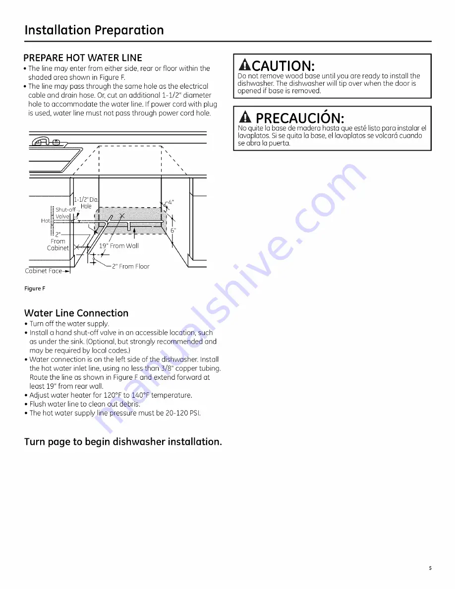 GE ADT521PGF0BS Installation Instructions Manual Download Page 5