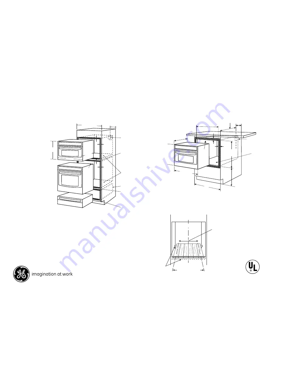 GE Advantium PSB9120DF Dimension Manual Download Page 1