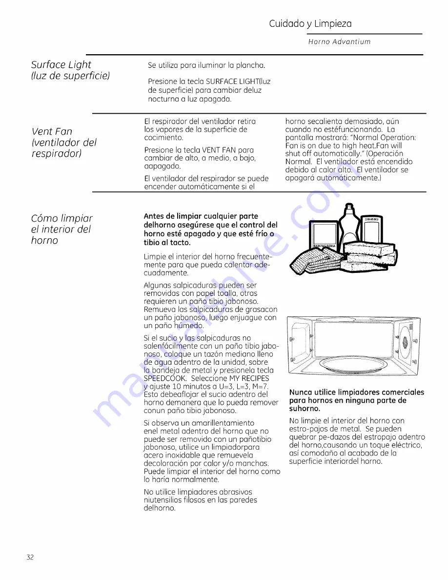 GE Advantium ZSA1201 Скачать руководство пользователя страница 72