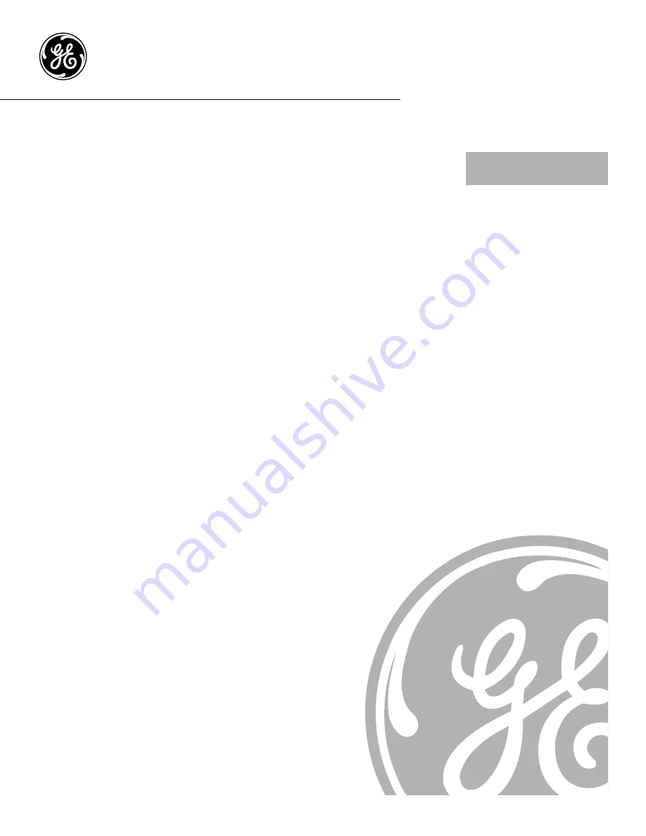 GE AGL05 Owner'S Manual And Installation Instructions Download Page 1