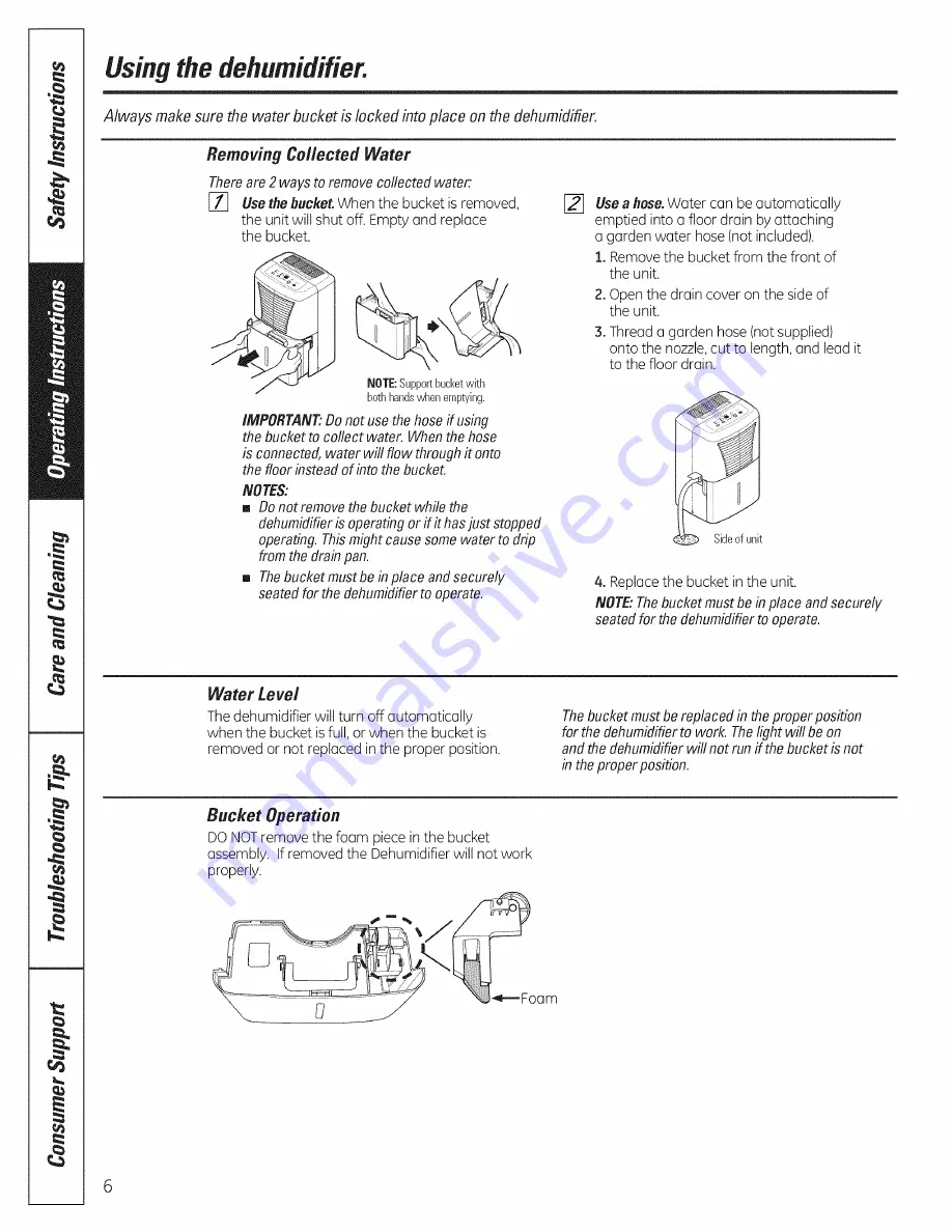 GE Appliances ADEW30 Owner'S Manual Download Page 6