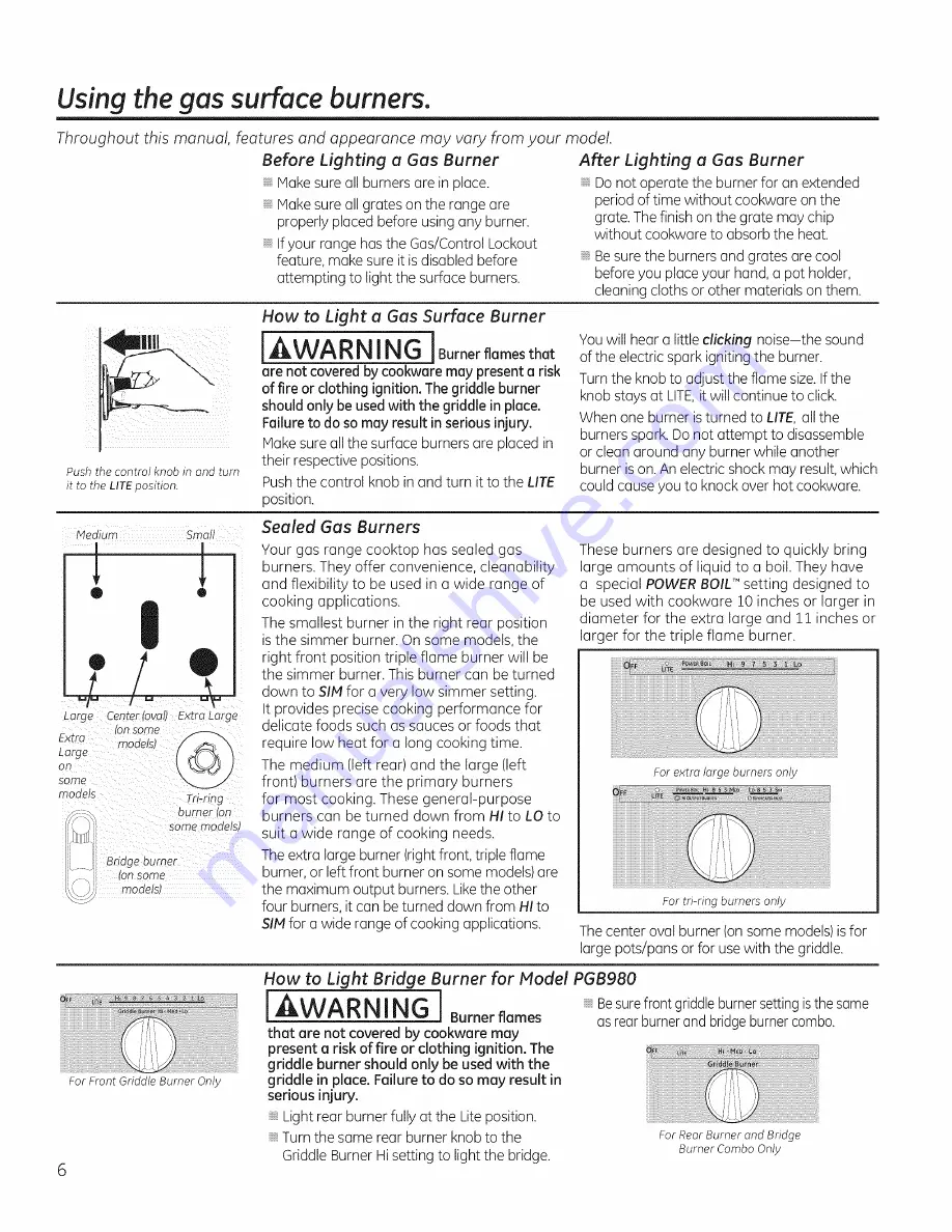 GE Appliances CG5985 Скачать руководство пользователя страница 6