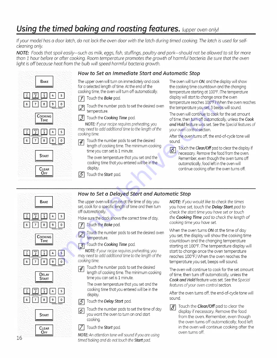 GE Appliances CG5985 Owner'S Manual And Installation Instructions Download Page 16