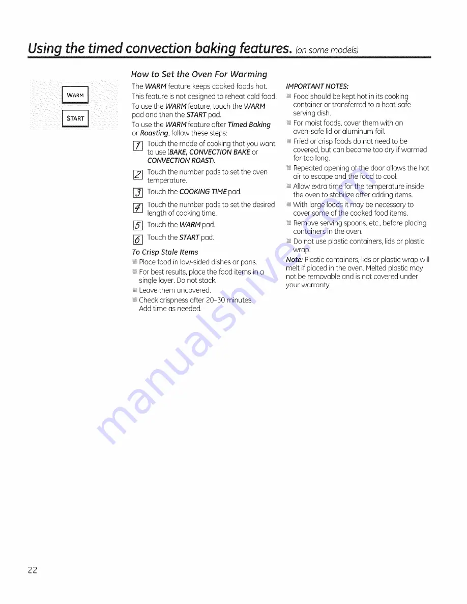 GE Appliances CG5985 Owner'S Manual And Installation Instructions Download Page 22