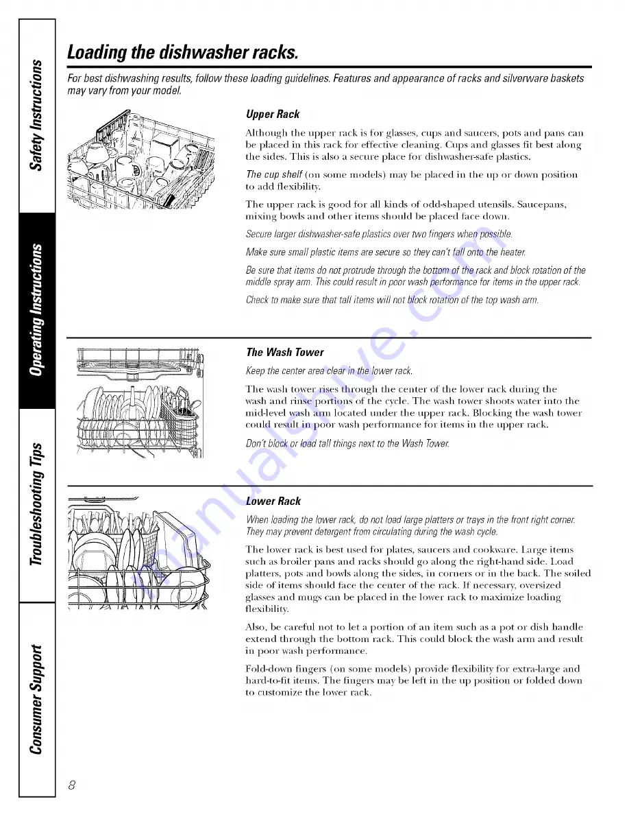 GE Appliances EDW3000 Series Owner'S Manual Download Page 8