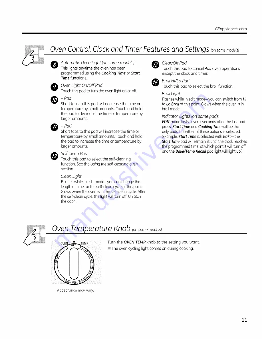 GE Appliances JGB281 Owner'S Manual And Installation Instructions Download Page 167