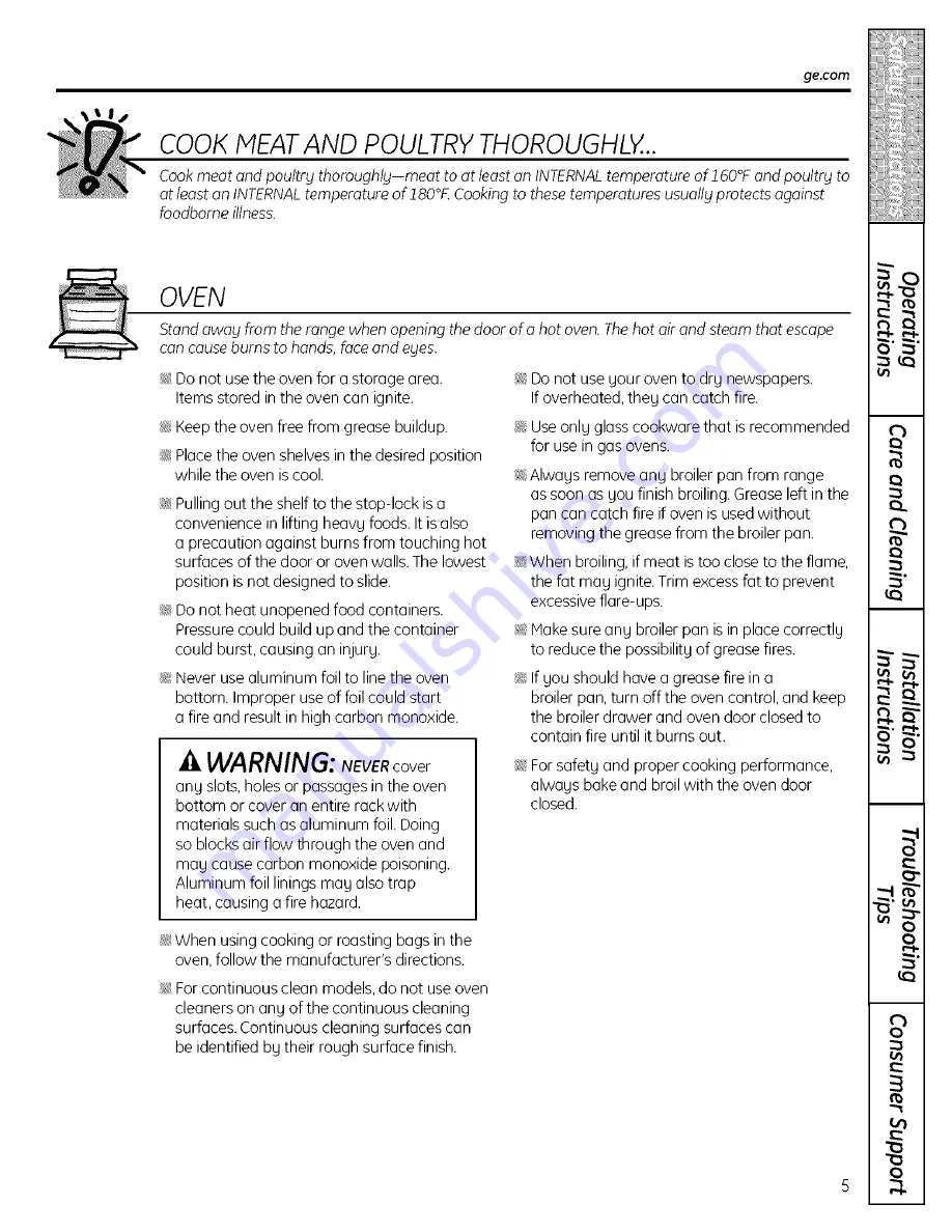 GE Appliances JGBS04 Owner'S Manual & Installation Instructions Download Page 5