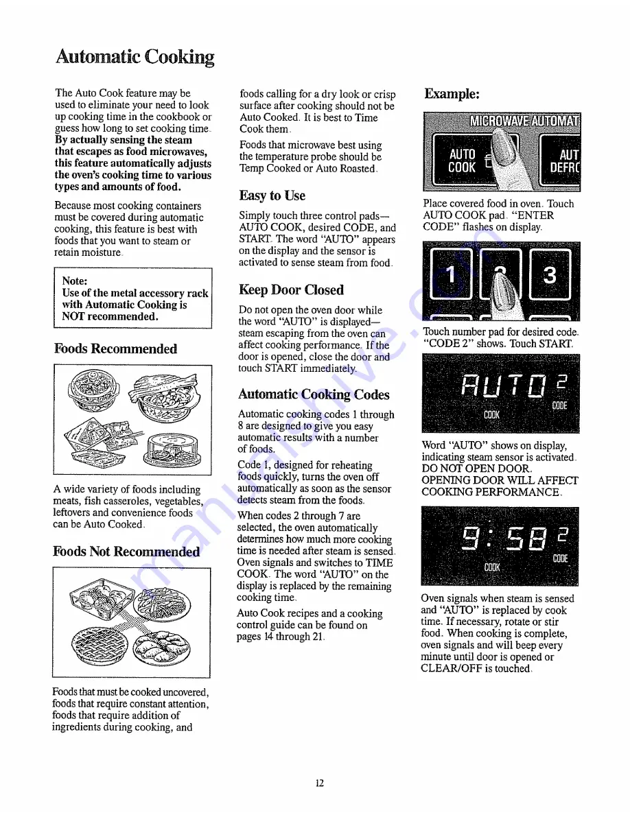 GE Appliances JVM1920 Use And Care Manual Download Page 12