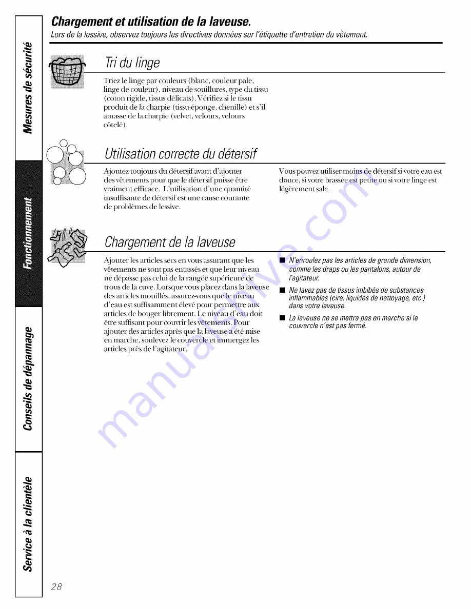 GE Appliances Profile WASE4220 Owner'S Manual Download Page 28