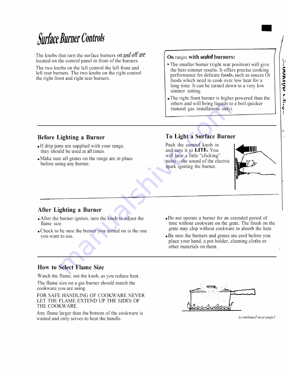 GE Appliances XL44 JGBP24 Use & Care Manual And Installation Instructions Download Page 9