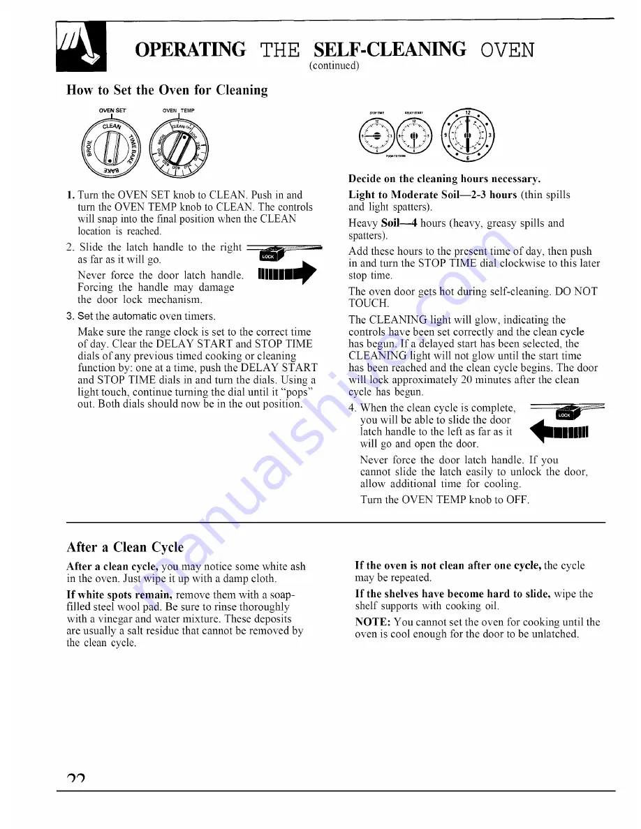 GE Appliances XL44 JGBP24 Use & Care Manual And Installation Instructions Download Page 22