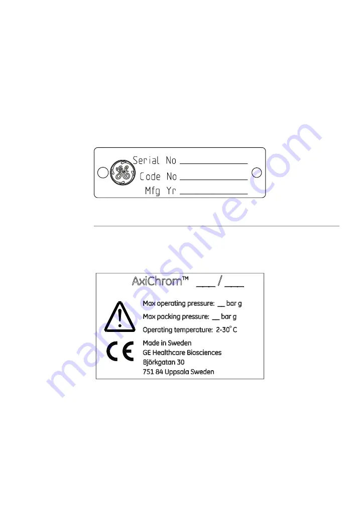 GE AxiChrom 100 Operating Instructions Manual Download Page 15