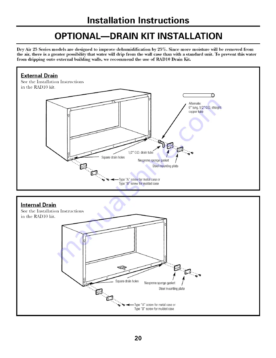 GE AZ29E07DACM1 and Owner'S Manual And Installation Instructions Download Page 20