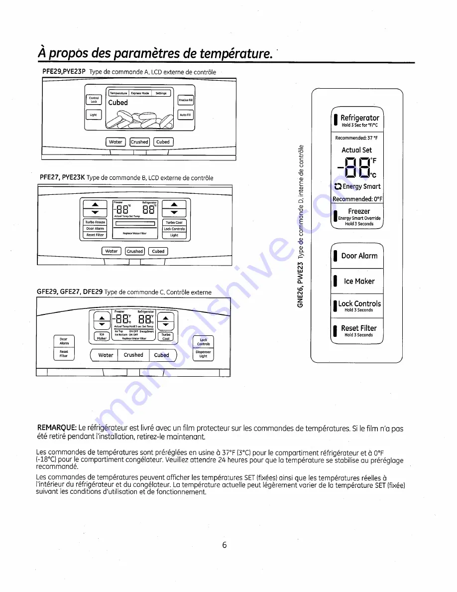 GE Bottom Freezer Refrigerators Owner'S Manual And Installation Instructions Download Page 52