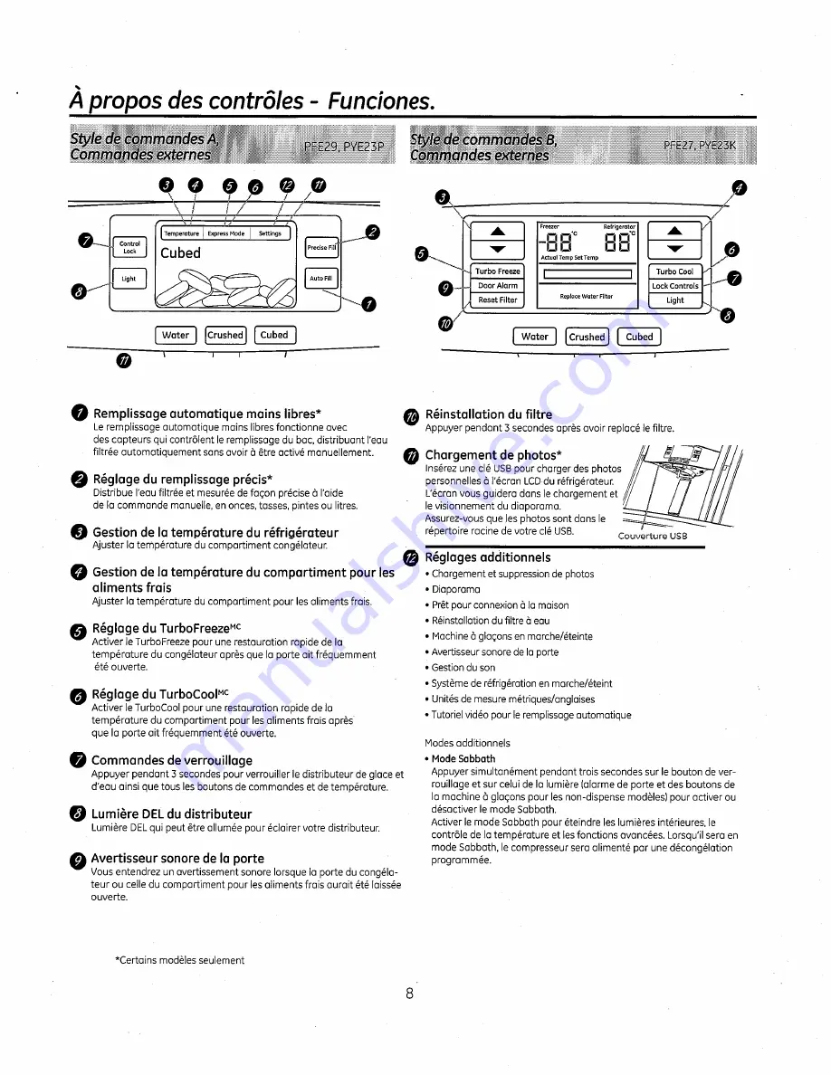 GE Bottom Freezer Refrigerators Owner'S Manual And Installation Instructions Download Page 54