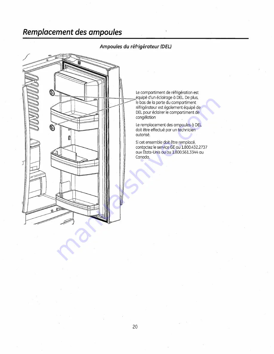 GE Bottom Freezer Refrigerators Owner'S Manual And Installation Instructions Download Page 66