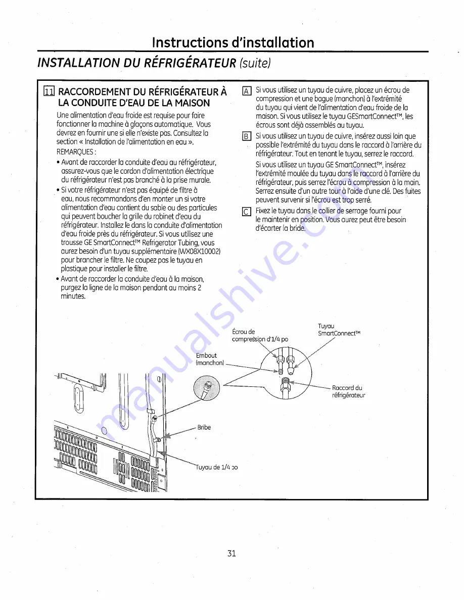 GE Bottom Freezer Refrigerators Owner'S Manual And Installation Instructions Download Page 77