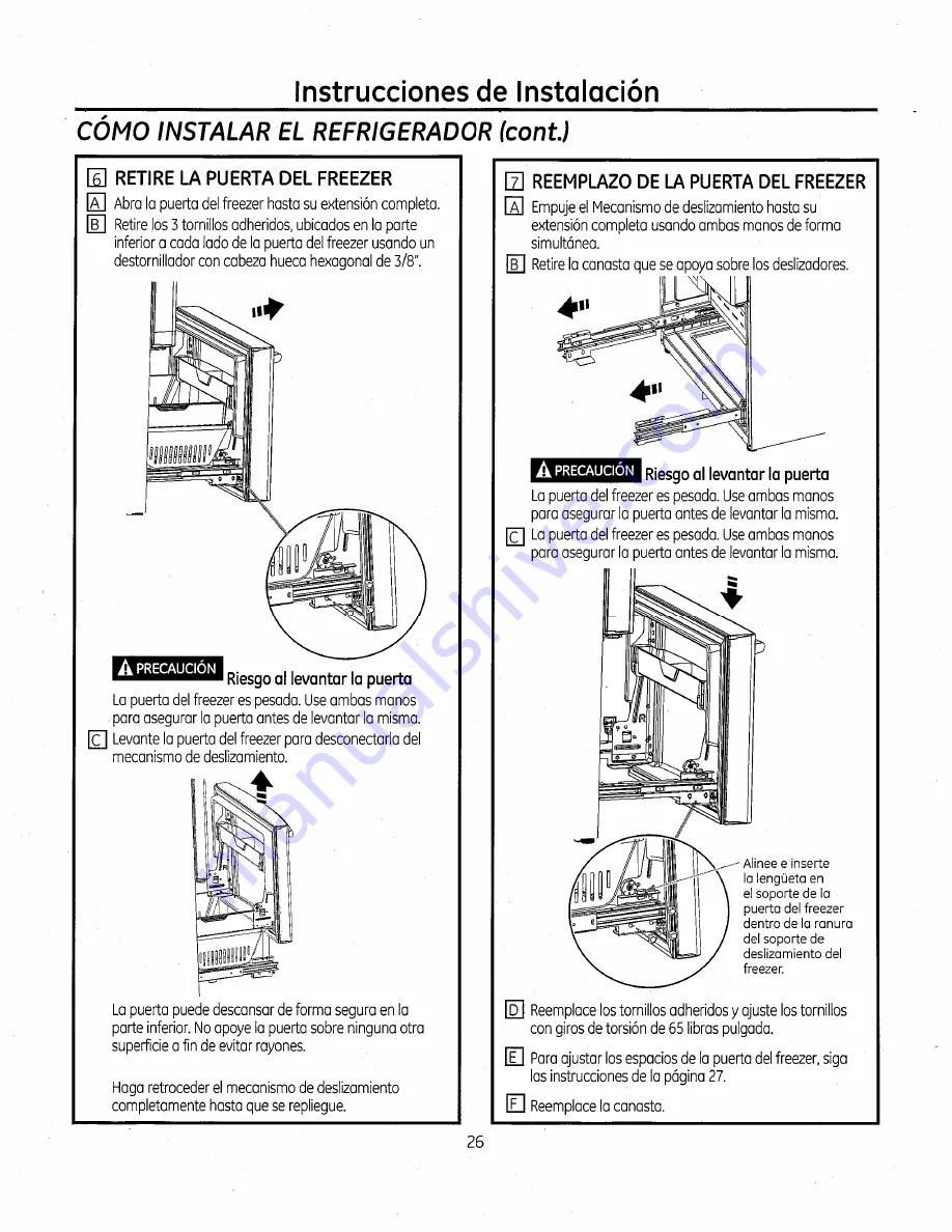 GE Bottom Freezer Refrigerators Скачать руководство пользователя страница 118