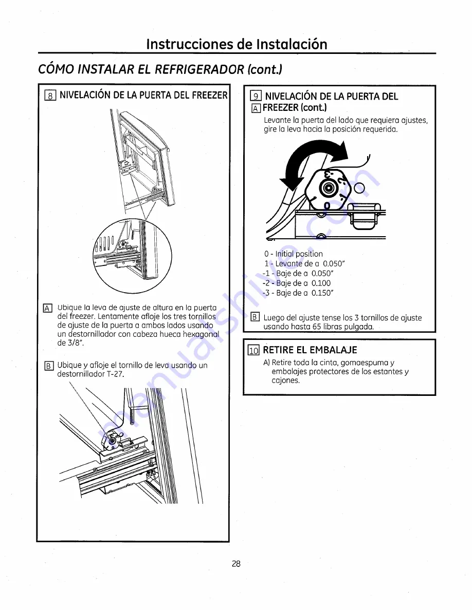 GE Bottom Freezer Refrigerators Скачать руководство пользователя страница 120