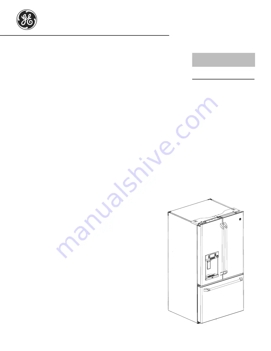 GE Cafe CYE23TSDSS Owner'S Manual And Installation Instructions Download Page 1